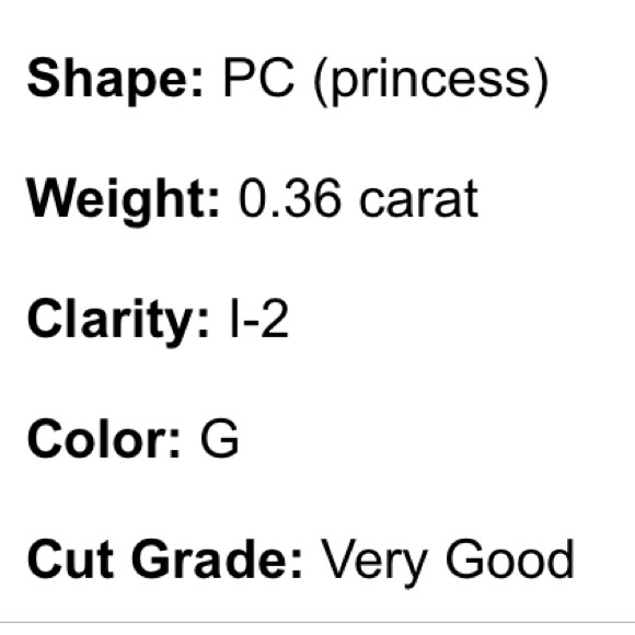 14K 0.36CT Diamond Ring Halo Princess Cut Littman Jewelers CLEANED & POLISHED - Picture 14 of 15